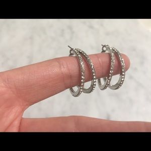 WHBM hoop sparkle earrings